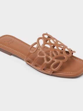 Women’s Fiona Slide Sandals - A New Day™ Beige 8.5